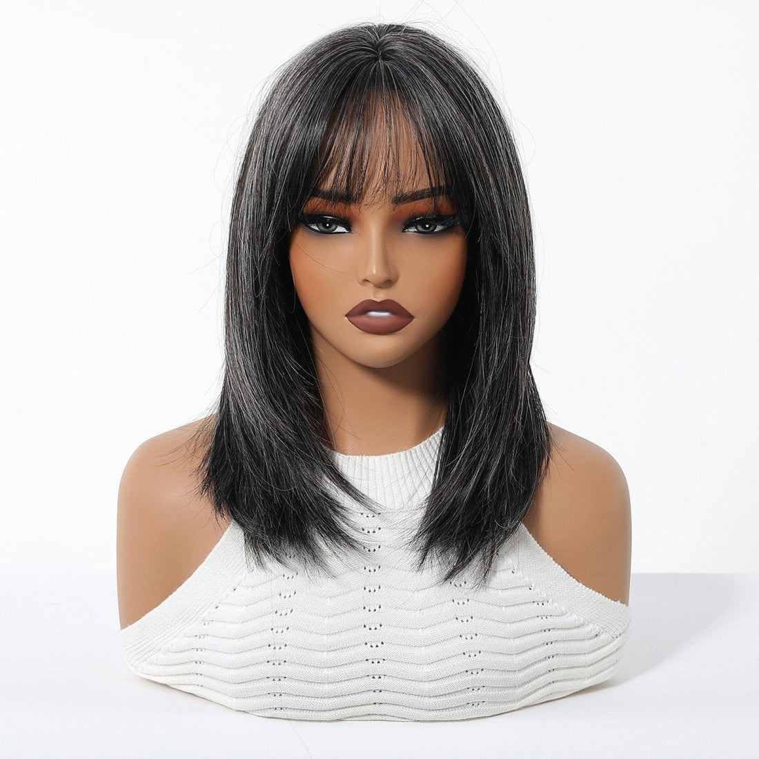 Charcoal Gray Wig - MARKETPLACE | Grey, Fringe, Synthetic Hair | Milk &amp; Honey Wigs