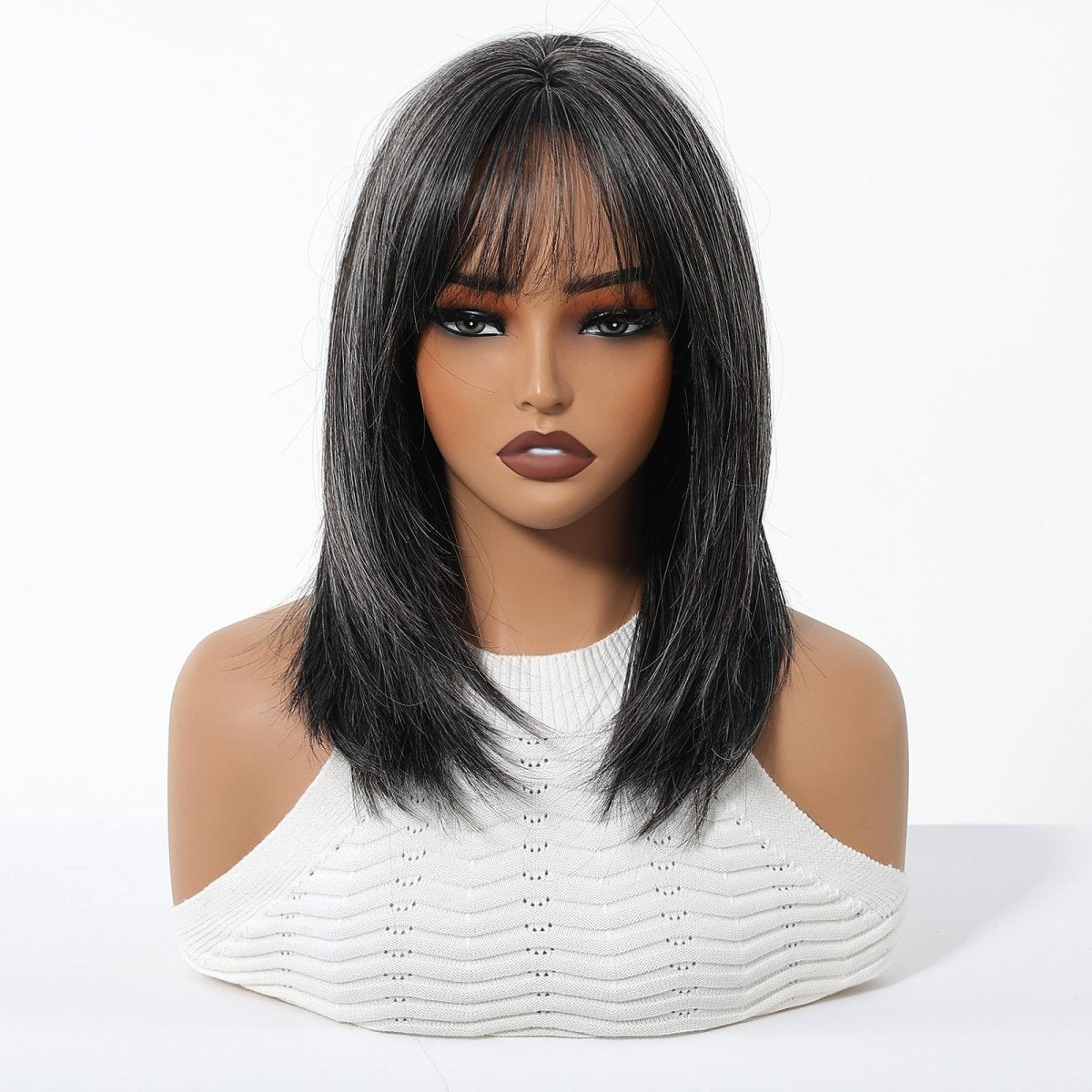 Charcoal Gray Wig - MARKETPLACE | Grey, Fringe, Synthetic Hair | Milk &amp; Honey Wigs