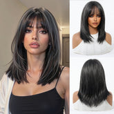 Charcoal Gray Wig - MARKETPLACE | Grey, Fringe, Synthetic Hair | Milk & Honey Wigs