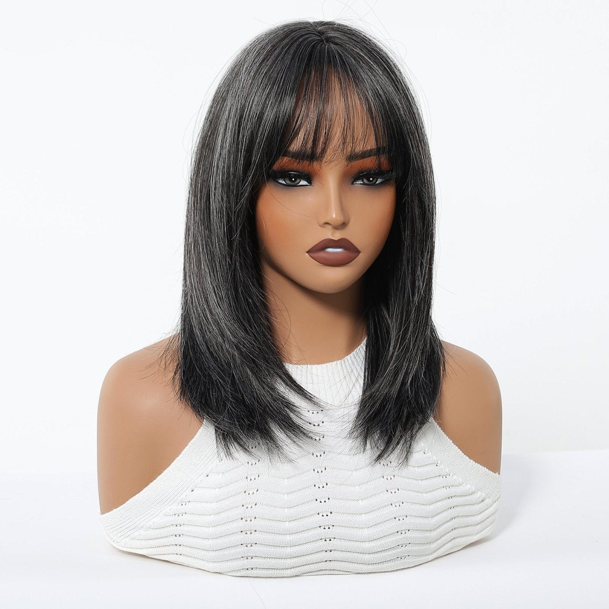 Charcoal Gray Wig - MARKETPLACE | Grey, Fringe, Synthetic Hair | Milk &amp; Honey Wigs