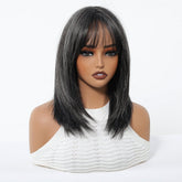 Charcoal Gray Wig - MARKETPLACE | Grey, Fringe, Synthetic Hair | Milk & Honey Wigs