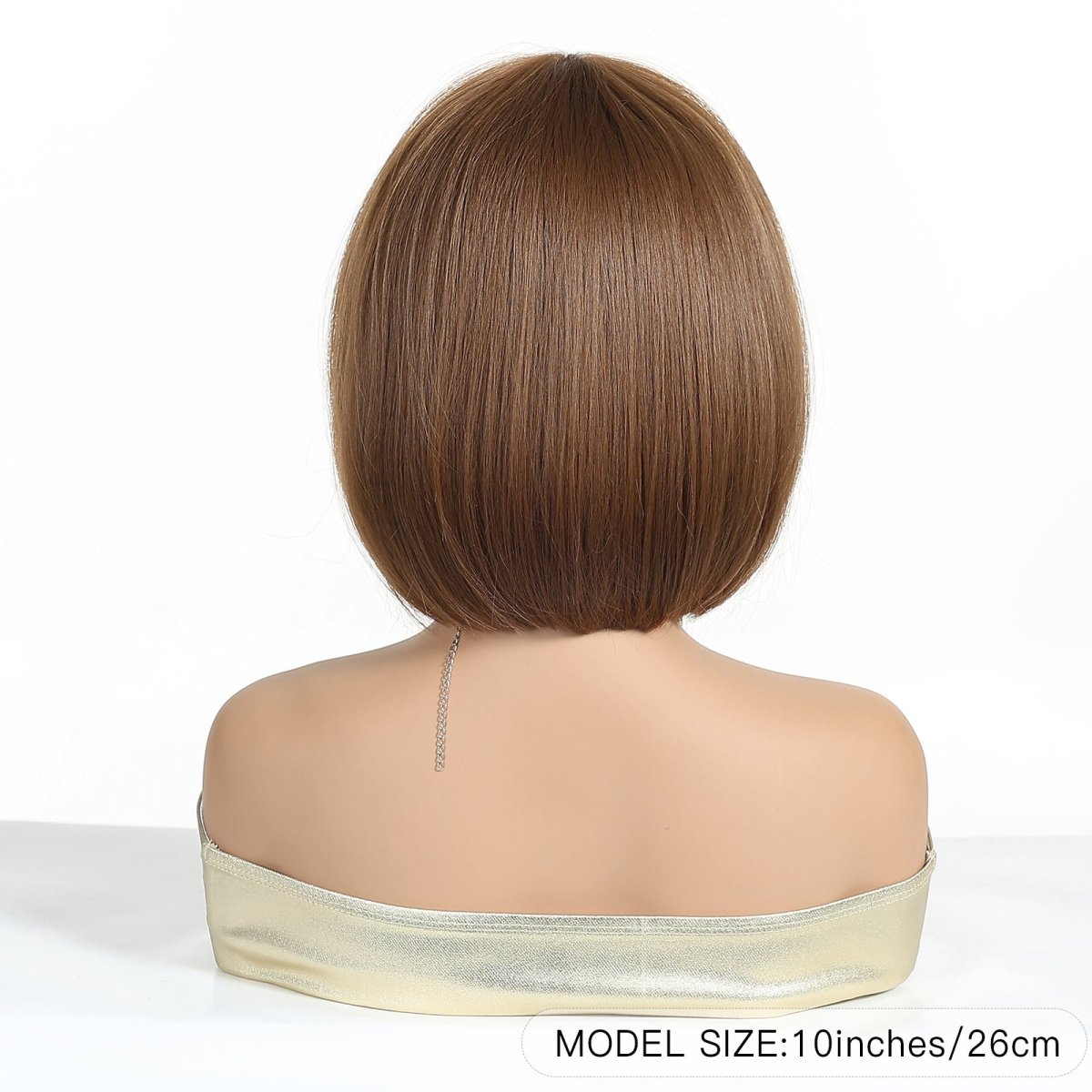 Chestnut Brown Bob with Fringe Wig - MARKETPLACE | Brown, Fringe, Synthetic Hair | Milk &amp; Honey Wigs