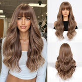 Chestnut Brown Long Wavy Wig- MARKETPLACE | Brown, Fringe, Synthetic Hair | Milk & Honey Wigs