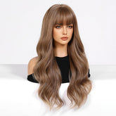 Chestnut Brown Long Wavy Wig- MARKETPLACE | Brown, Fringe, Synthetic Hair | Milk & Honey Wigs