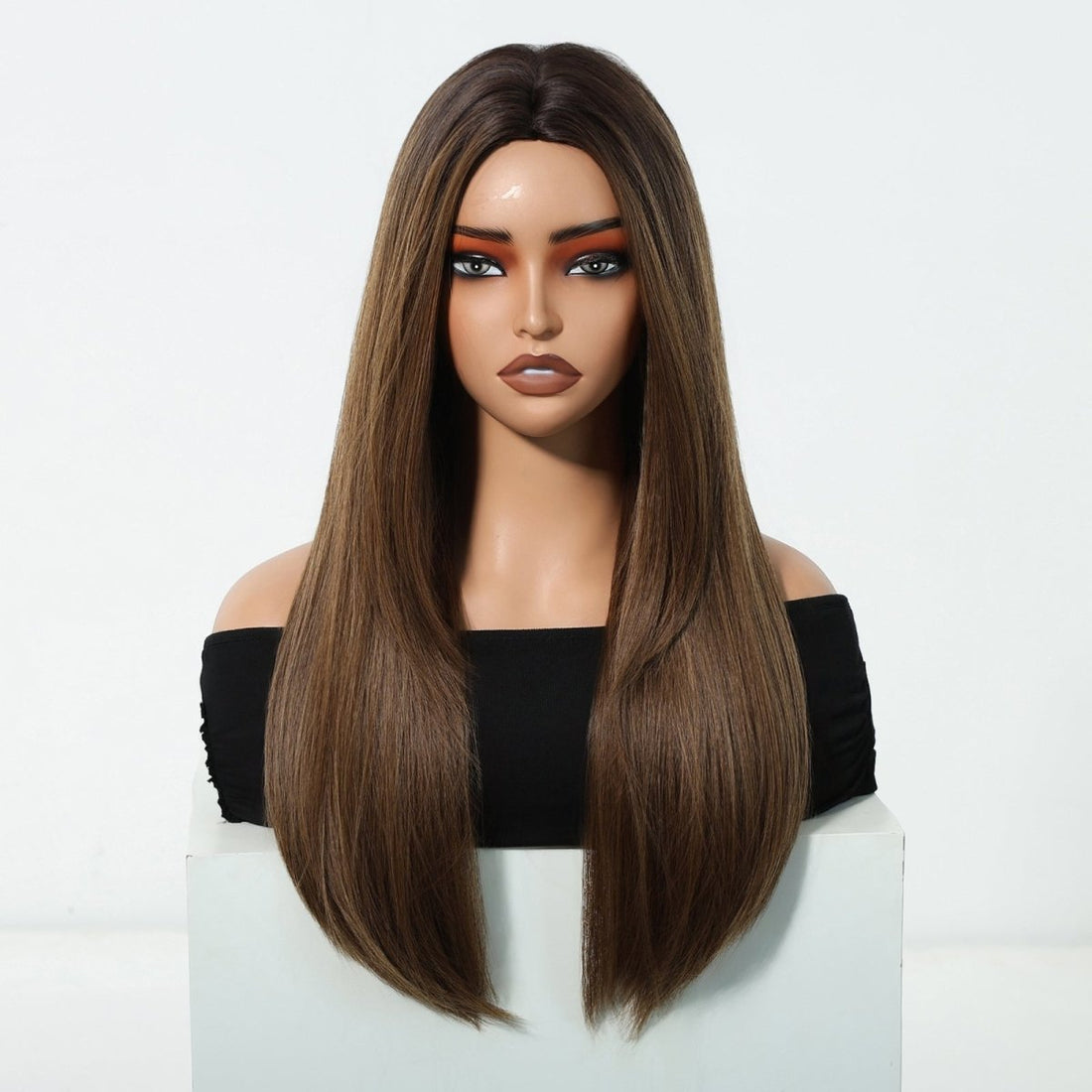 Chestnut Brown Straight Wig - MARKETPLACE | Brown, Fringe, Synthetic Hair | Milk &amp; Honey Wigs