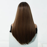 Chestnut Brown Straight Wig - MARKETPLACE | Brown, Fringe, Synthetic Hair | Milk & Honey Wigs