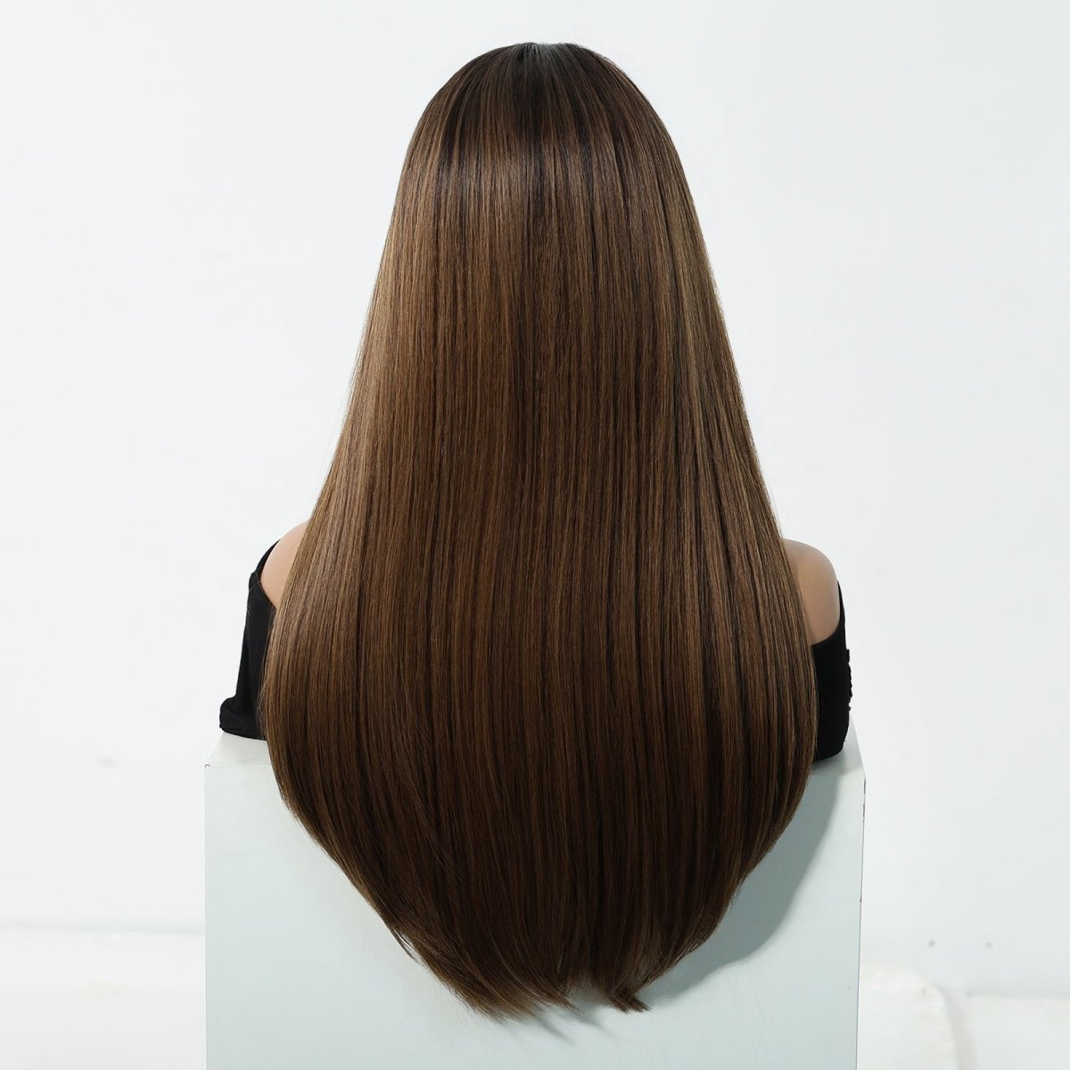 Chestnut Brown Straight Wig - MARKETPLACE | Brown, Fringe, Synthetic Hair | Milk &amp; Honey Wigs