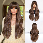 Chestnut Brown with Full Fringe  Wig - MARKETPLACE | Brown, Fringe, Synthetic Hair | Milk & Honey Wigs