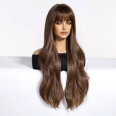 Chestnut Brown with Full Fringe  Wig - MARKETPLACE | Brown, Fringe, Synthetic Hair | Milk & Honey Wigs