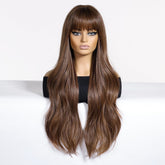 Chestnut Brown with Full Fringe  Wig - MARKETPLACE | Brown, Fringe, Synthetic Hair | Milk & Honey Wigs