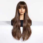 Chestnut Brown with Full Fringe  Wig - MARKETPLACE | Brown, Fringe, Synthetic Hair | Milk & Honey Wigs