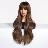 Chestnut Brown with Full Fringe  Wig - MARKETPLACE | Brown, Fringe, Synthetic Hair | Milk & Honey Wigs