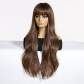 Chestnut Brown with Full Fringe  Wig - MARKETPLACE | Brown, Fringe, Synthetic Hair | Milk & Honey Wigs