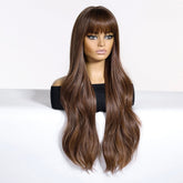 Chestnut Brown with Full Fringe  Wig - MARKETPLACE | Brown, Fringe, Synthetic Hair | Milk & Honey Wigs