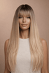 CHICAGO - Blonde Ombre - Fringe Wig | Blonde, 22 Inch, Fringe, Synthetic Hair | Milk & Honey Wigs