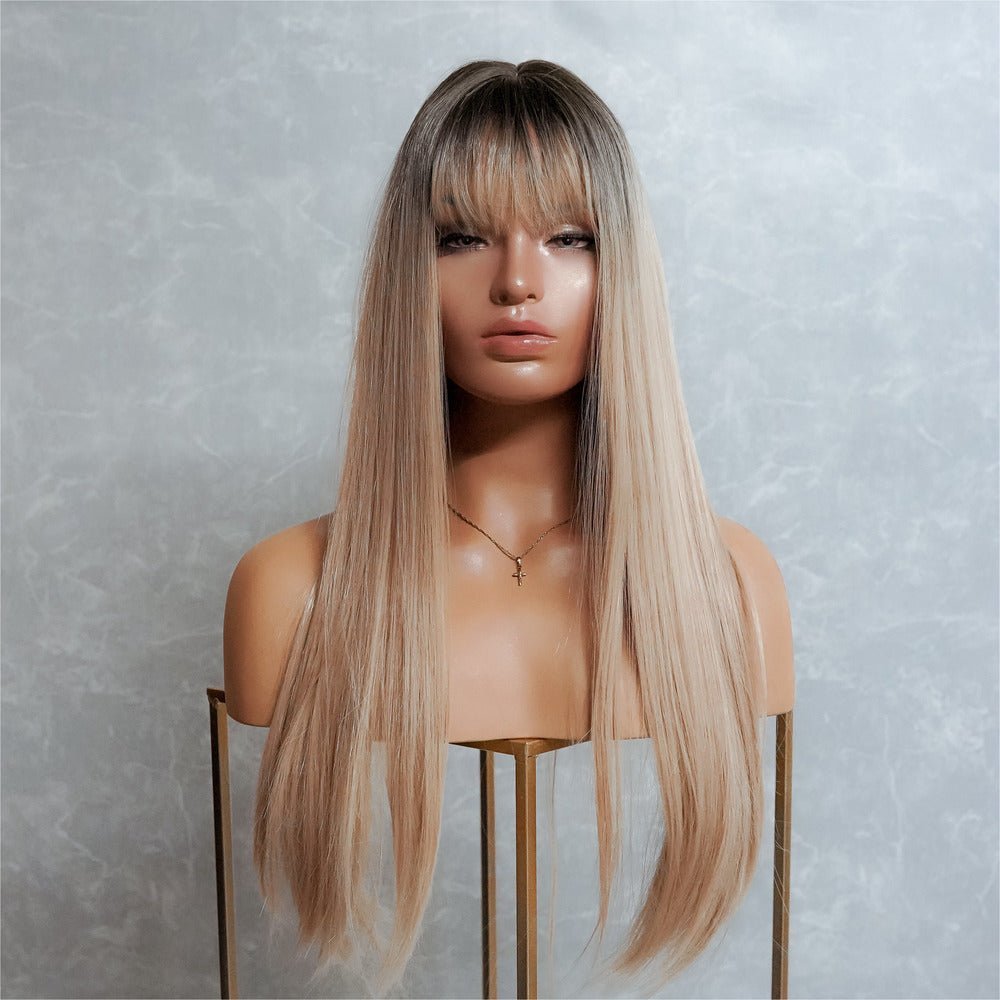 CHICAGO - Blonde Ombre - Fringe Wig | Blonde, 22 Inch, Fringe, Synthetic Hair | Milk &amp; Honey Wigs