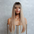 CHICAGO blonde ombre synthetic straight fringe wig | Milk & Honey Wigs