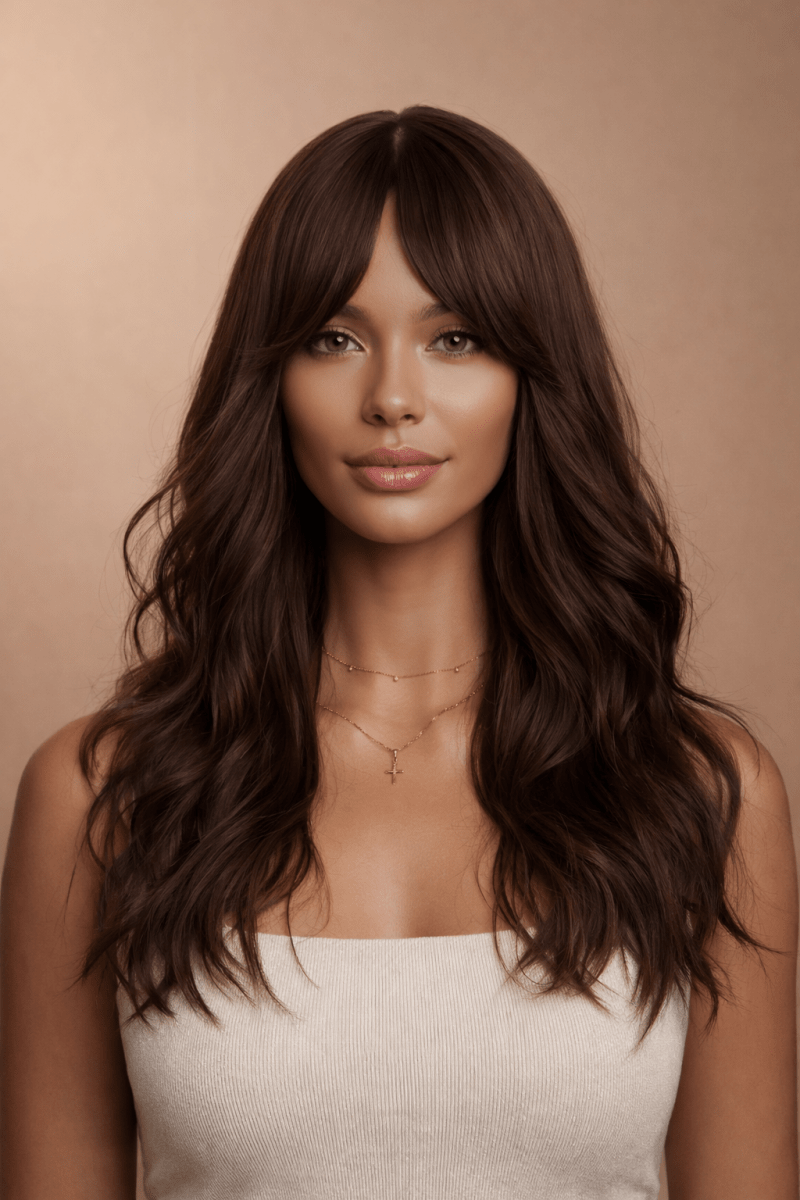 CLAIRE - Dark Brown - Fringe Wig - Milk &amp; Honey Wigs