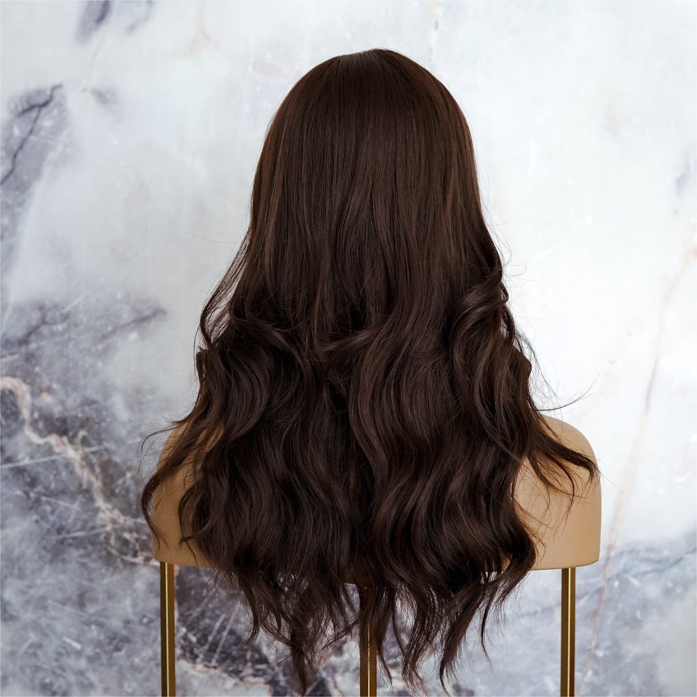 CLAIRE Dark Brown Fringe Wig - Milk &amp; Honey Wigs