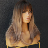 CLARA Ombre Brown Fringe Wig | Milk & Honey Wigs