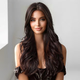 Classic Dark Chocolate Voluminous Curls Wig - MARKETPLACE | Brown, Fringe, Synthetic Hair | Milk & Honey Wigs