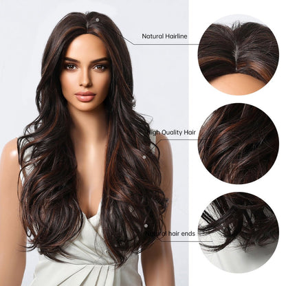 Dark Chocolate Voluminous Curls Wig dark chocolate synthetic curly lace front wig | Milk &amp; Honey Wigs
