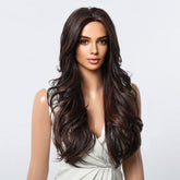 Classic Dark Chocolate Voluminous Curls Wig - MARKETPLACE | Brown, Fringe, Synthetic Hair | Milk & Honey Wigs