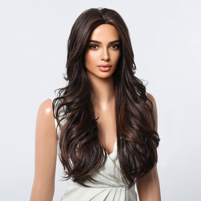 Dark Chocolate Voluminous Curls Wig dark chocolate synthetic curly lace front wig | Milk &amp; Honey Wigs