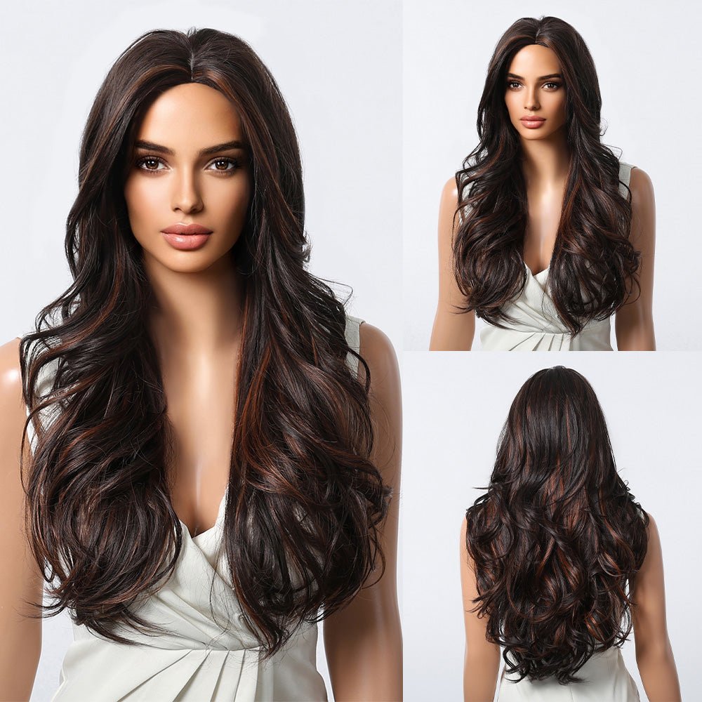 Classic Dark Chocolate Voluminous Curls Wig - MARKETPLACE | Brown, Fringe, Synthetic Hair | Milk &amp; Honey Wigs