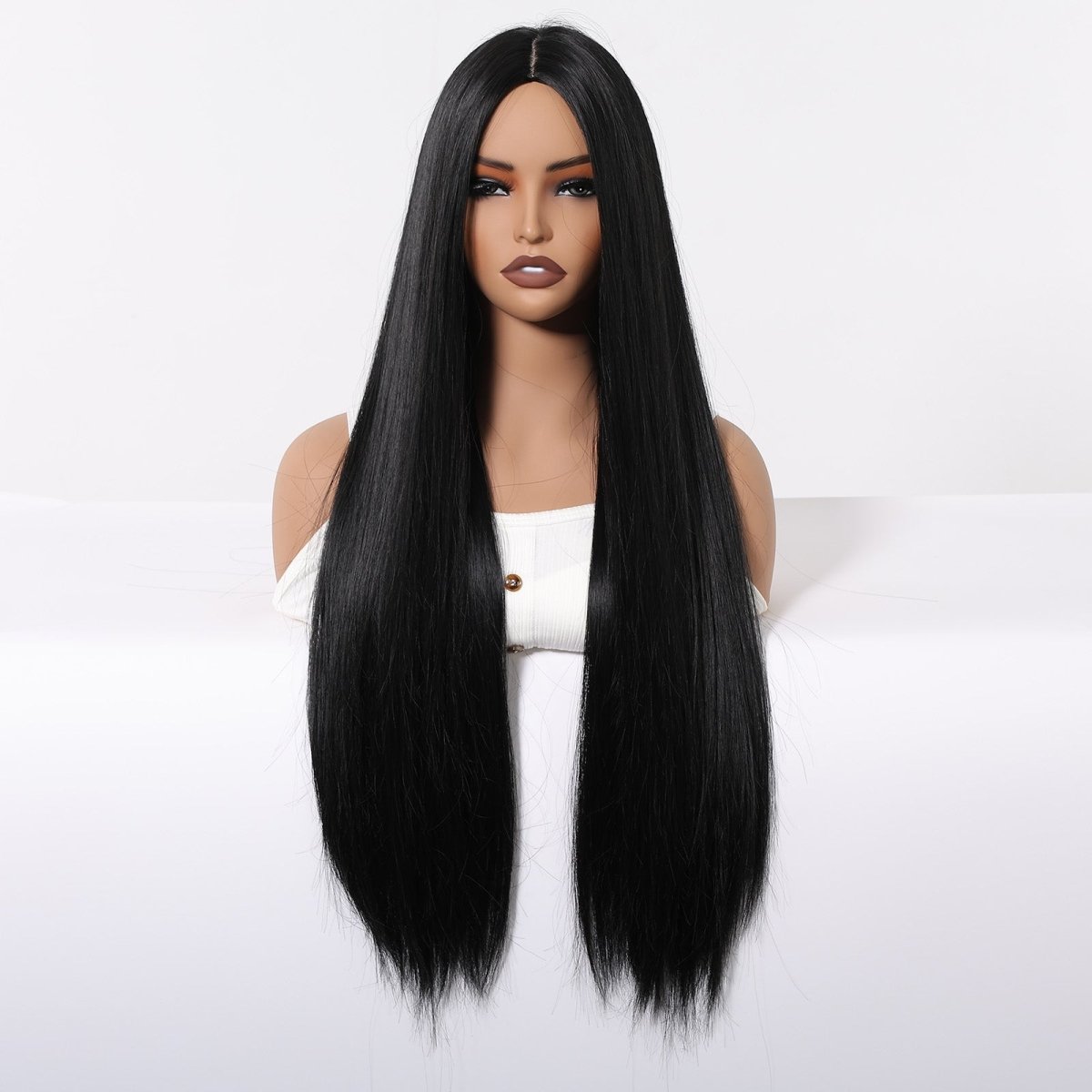 Classic Jet Black Sleek Straight Wig - MARKETPLACE | Black, Fringe, Synthetic Hair | Milk &amp; Honey Wigs