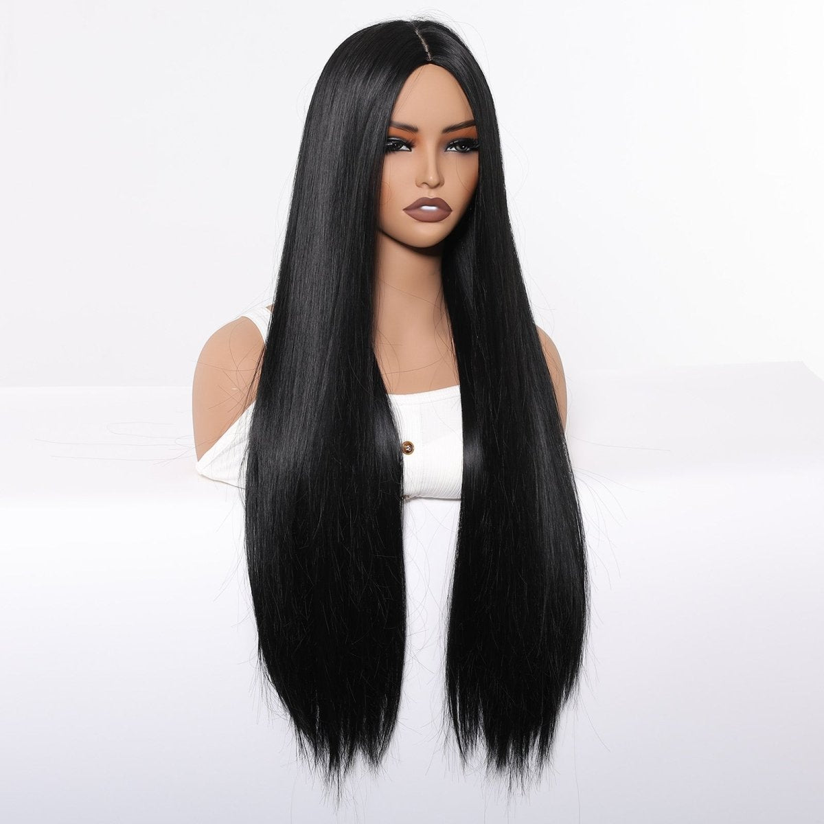 Classic Jet Black Sleek Straight Wig - MARKETPLACE | Black, Fringe, Synthetic Hair | Milk &amp; Honey Wigs
