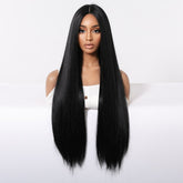 Classic Jet Black Sleek Straight Wig - MARKETPLACE | Black, Fringe, Synthetic Hair | Milk & Honey Wigs