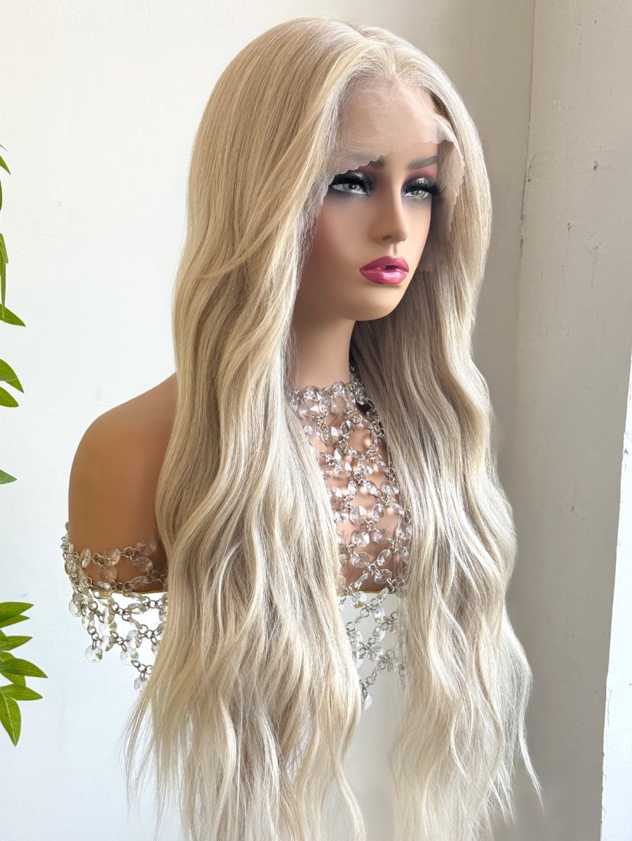Cool Blonde Wavy 13x6 Lace Front Wig - MARKETPLACE | Blonde, 13x6 Lace Front, Synthetic Hair | Milk &amp; Honey Wigs