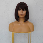 COURTNEY Burgundy Fringe Wig | Milk & Honey Wigs