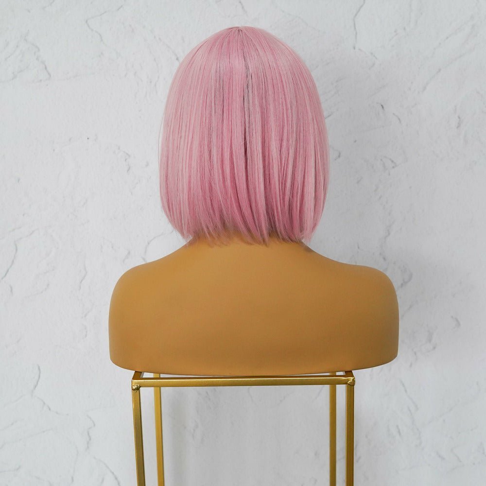 COURTNEY - Pink - Fringe Wig | Pink, 12 Inch &amp; Shorter, Fringe, Synthetic Hair | Milk &amp; Honey Wigs
