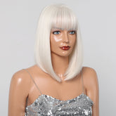 Creamy White Short Platinum Bob Wig - MARKETPLACE | White, Fringe, Synthetic Hair | Milk & Honey Wigs