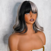 CRUELA - Half Grey Black - Fringe Wig | Grey, 12 Inch & Shorter, Fringe, Synthetic Hair | Milk & Honey Wigs