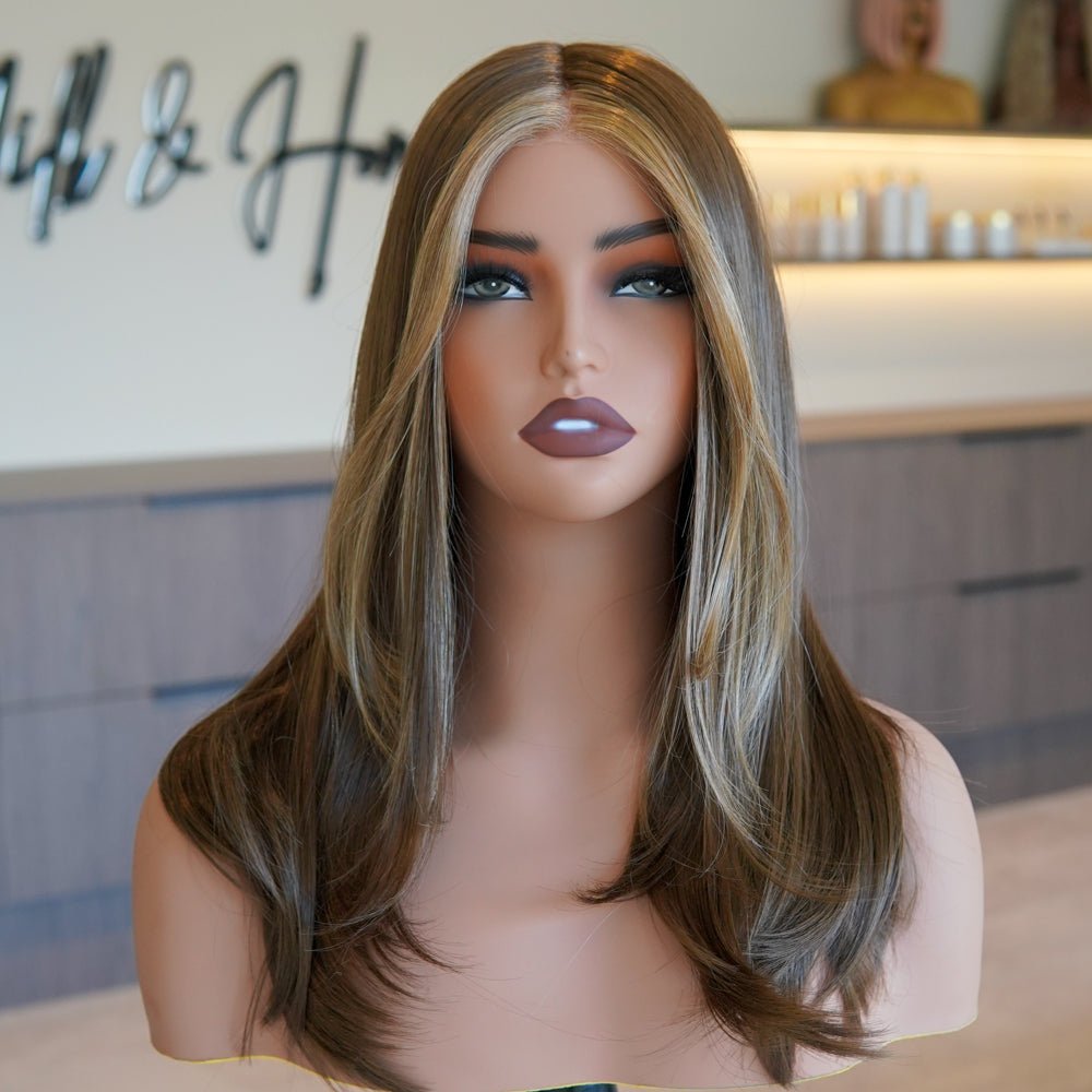 DAHLIA Silk Mono Top Lace Front Wig - Milk &amp; Honey Wigs