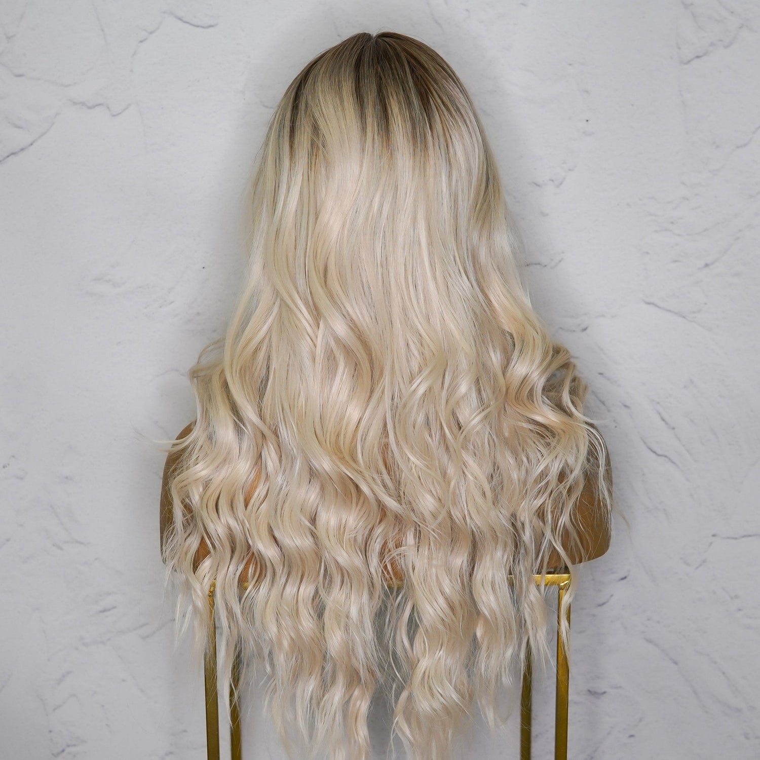 DAISY - Blonde Ombre - Fringe Wig | Blonde, 24 Inch, Fringe, Synthetic Hair | Milk &amp; Honey Wigs