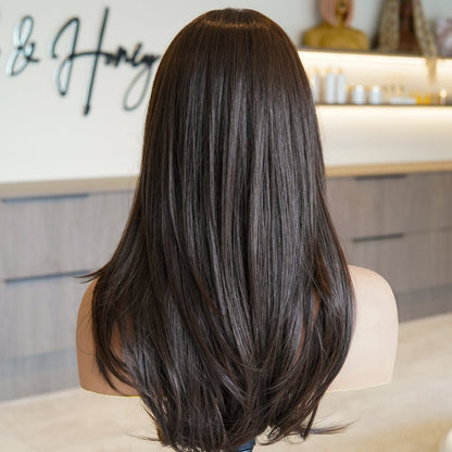 DAPHNE - Brown - Lace Front Wig | Brown, 16 Inch, Mono Lace Front, Synthetic Hair | Milk &amp; Honey Wigs