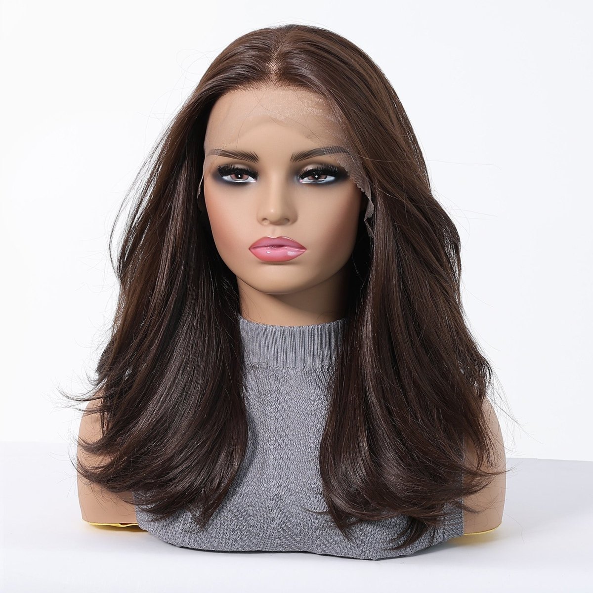 Dark Brown 13x6 Lace Front Wig - MARKETPLACE | Brown, 13x6 Lace Front, Synthetic Hair | Milk &amp; Honey Wigs