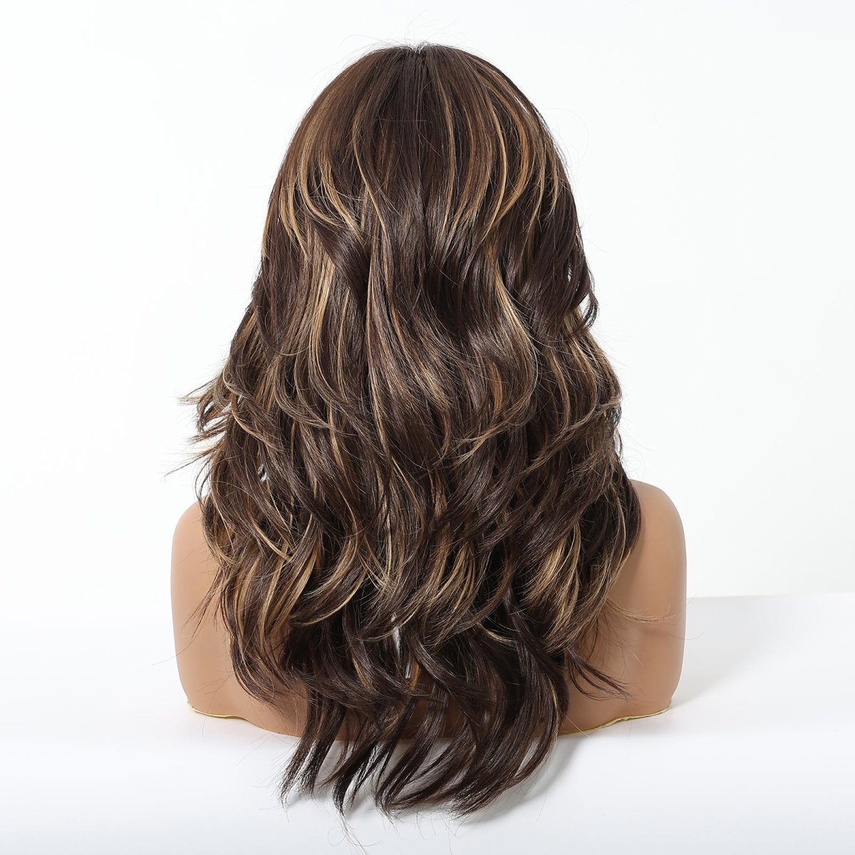 Dark Brown Blonde Highlights Wig - MARKETPLACE | Brown, Fringe, Synthetic Hair | Milk &amp; Honey Wigs