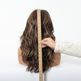 Dark Brown Blonde Highlights Wig - MARKETPLACE | Brown, Fringe, Synthetic Hair | Milk & Honey Wigs