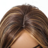 Dark Brown Blonde Highlights Wig - MARKETPLACE | Brown, Fringe, Synthetic Hair | Milk & Honey Wigs