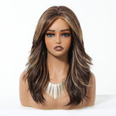 Dark Brown Blonde Highlights Wig - MARKETPLACE | Brown, Fringe, Synthetic Hair | Milk & Honey Wigs
