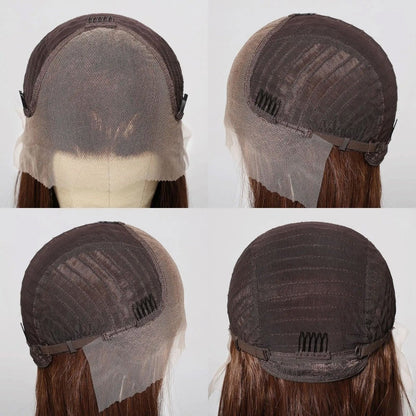 Dark brown synthetic bob lace front wig | Milk &amp; Honey Wigs
