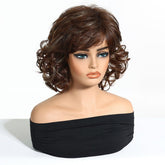 Dark Brown Curl Fringe Wig - MARKETPLACE | Brown, Fringe, Synthetic Hair | Milk & Honey Wigs