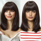 Dark Brown Fringe Wig- MARKETPLACE | Brown, Fringe, Synthetic Hair | Milk & Honey Wigs