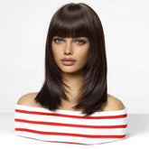 Dark Brown Fringe Wig- MARKETPLACE | Brown, Fringe, Synthetic Hair | Milk & Honey Wigs