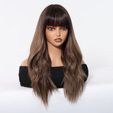 Dark Brown Synthetic Wig - MARKETPLACE | Brown, Fringe, Synthetic Hair | Milk & Honey Wigs